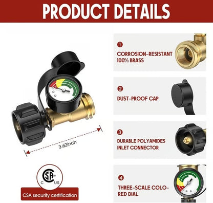 🔥 Universal Propane Tank Level Gauge ⛽ — Never worry about running out of propane again! Ideal for BBQ grills, heaters, and RVs!