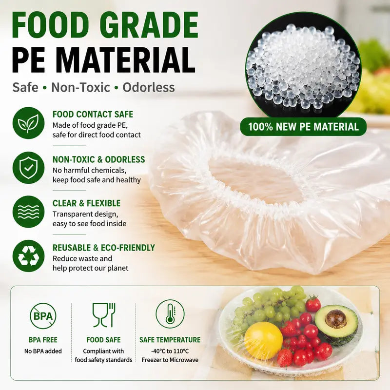 🧑‍🍳50K+ SOLD!✨🔥100PCS Disposable Stretch Food Covers for Bowls & Plates
