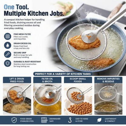 Stainless Steel Oil Strainer For Deep-Frying Food