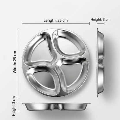 Stainless Steel 4 Compartment Partition Plate