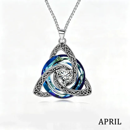 💎 Birthstone Celtic Knot Necklace for Women
