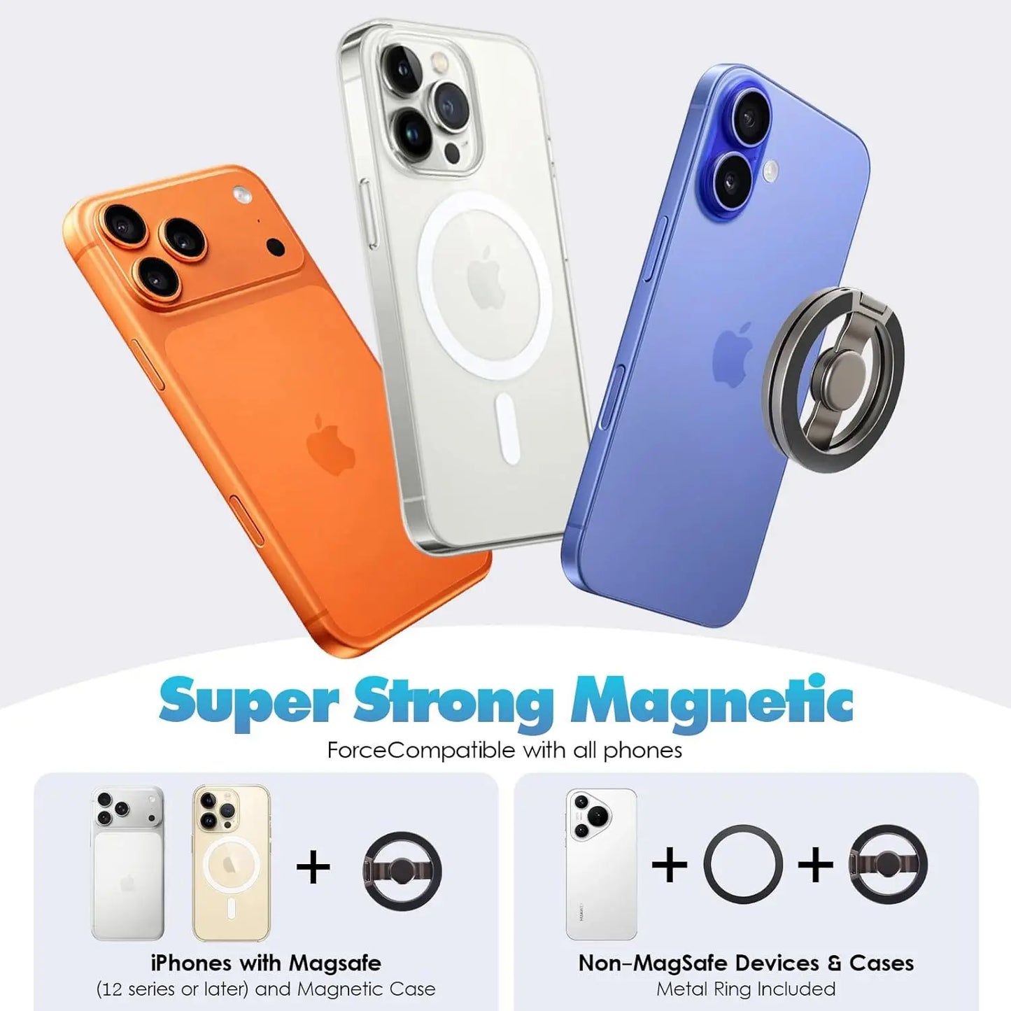360° Magnetic Phone Stand & Fidget Spinner Combo – Adjustable Grip & Hands-Free Holder