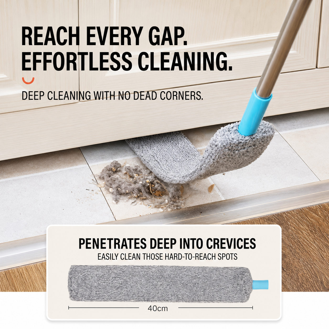 🧹Bendable Washable Microfiber Dust Brush, Hard To Reach Furniture Gaps🧼