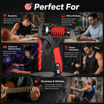 Adjustable Hand Grip Strengthener with Counter