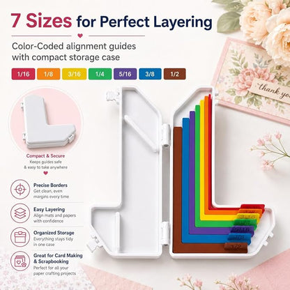 ✨📏Paper Crafting Alignment Guide Set with Case, 7 PCS Precision Layering!!!✂️