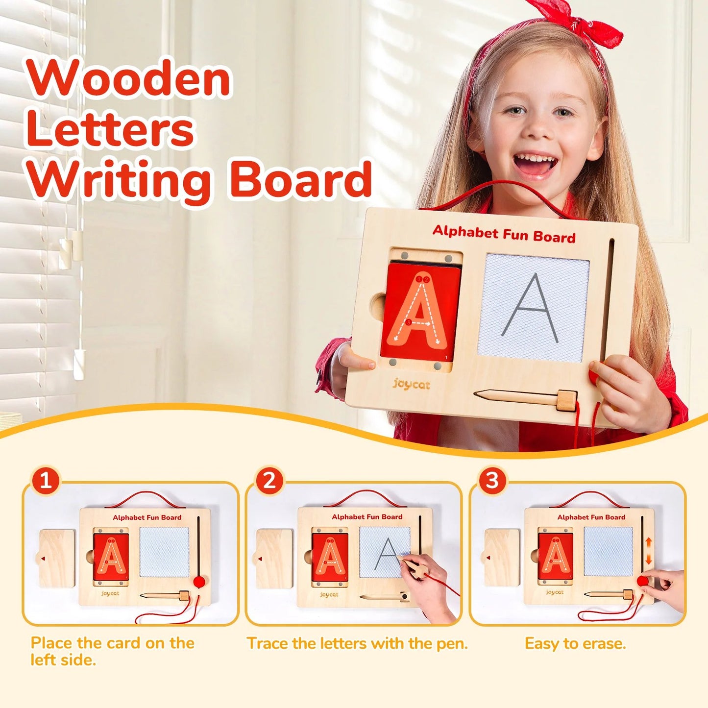 ✍️Wooden Alphabet & Number Tracing Board | Visual Learning Tools & Complete Set