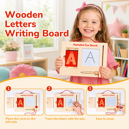 ✍️Wooden Alphabet & Number Tracing Board | Visual Learning Tools & Complete Set