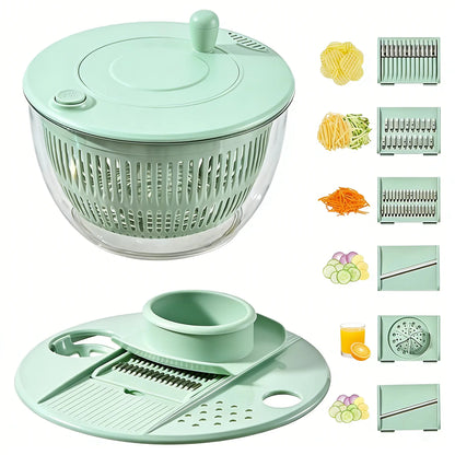 3-in-1 Salad Spinner Pro – Wash, Slice & Dry in Seconds