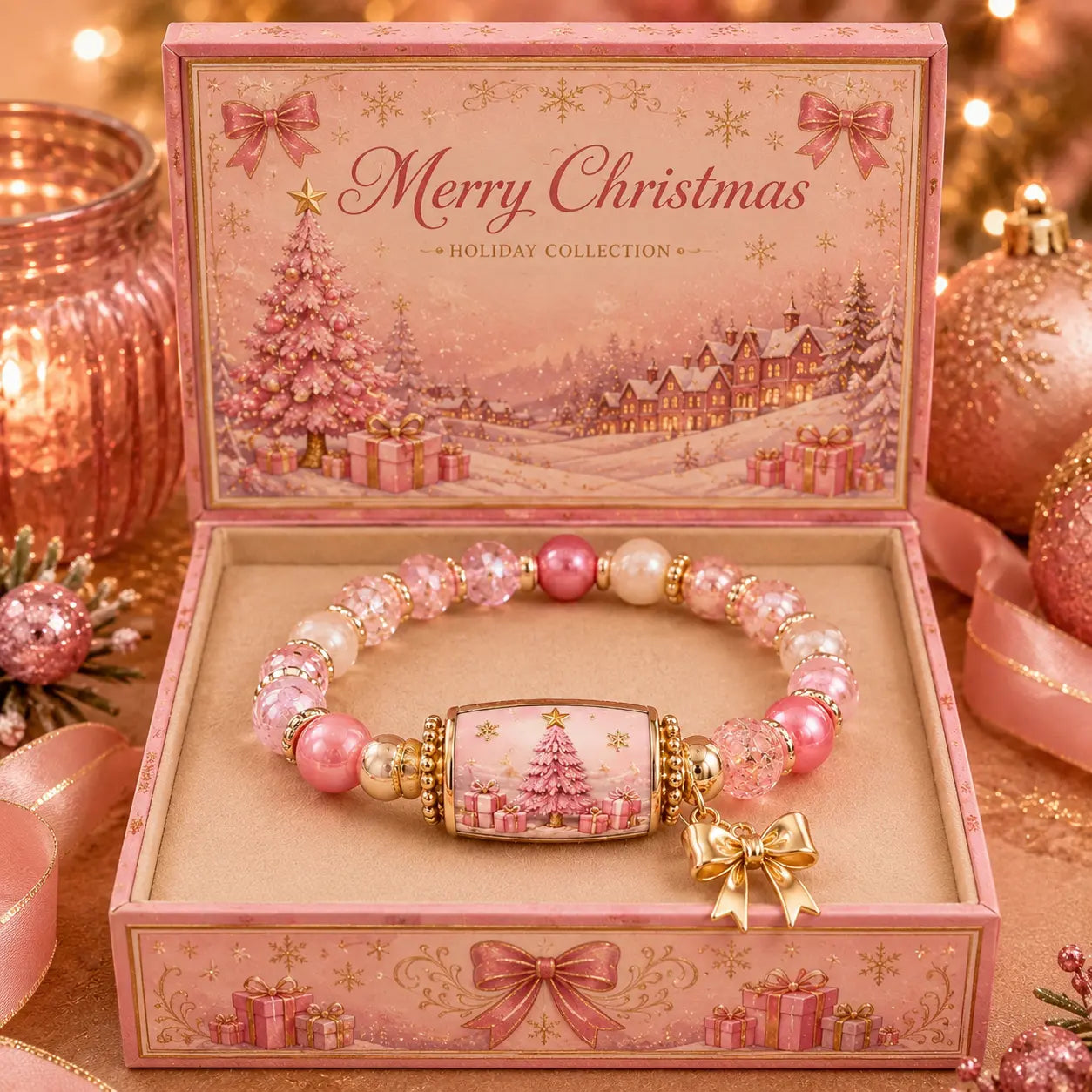 🎄 Limited Edition Christmas Story Beaded Bracelet Set | Holiday Gift Jewelry