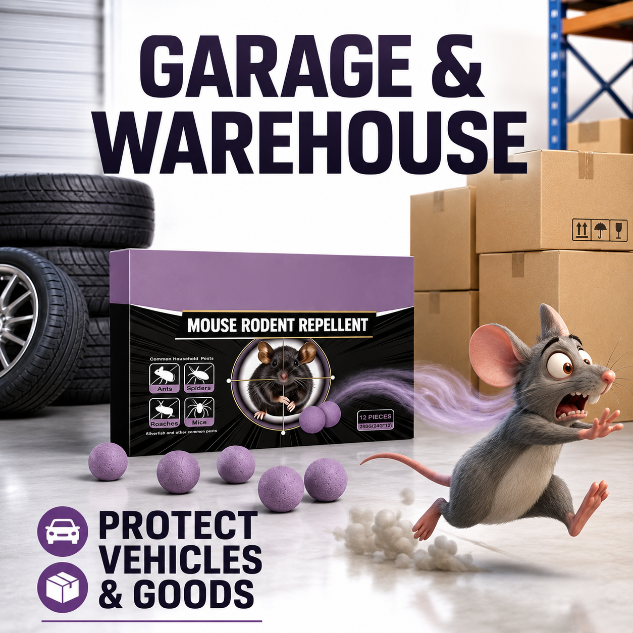 🔥 Limited Edition 49% OFF 🟣 Natural Peppermint Rodent Repellent Tablets – 12 Pack