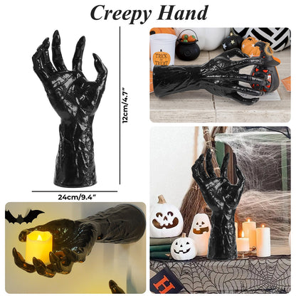 🖤🧙‍♀️ Halloween Witch’s Demon Hand Wall Decor – Creepy Gothic Accent for Haunted Homes 👹🕯️