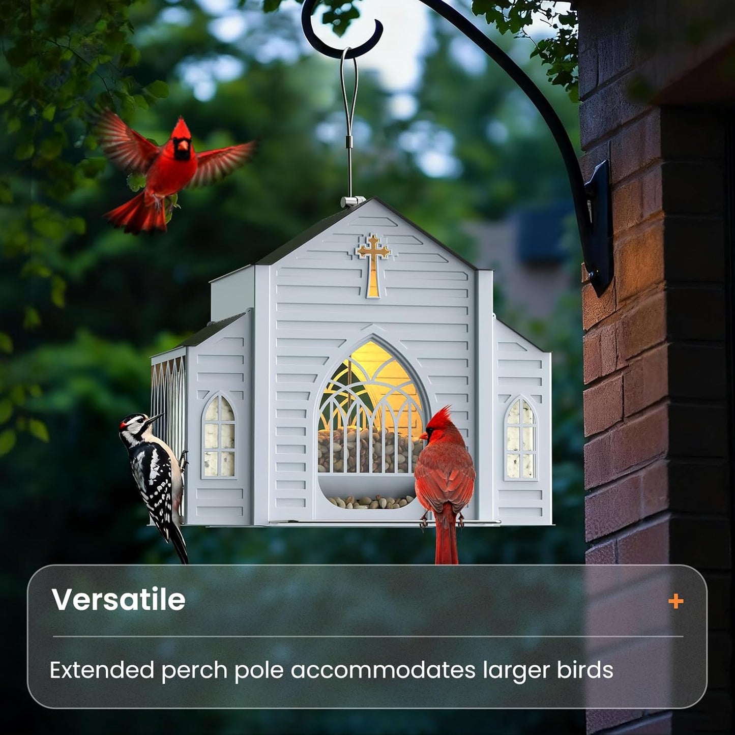 ✝️Last Day 49% OFF-🔥Church-Shaped Metal Solar Bird Feeder
