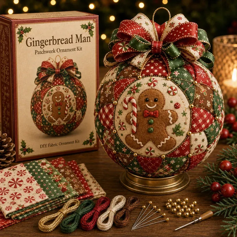 🎄Beginner-Friendly DIY Christmas Patchwork Ornament Kit Collection💕