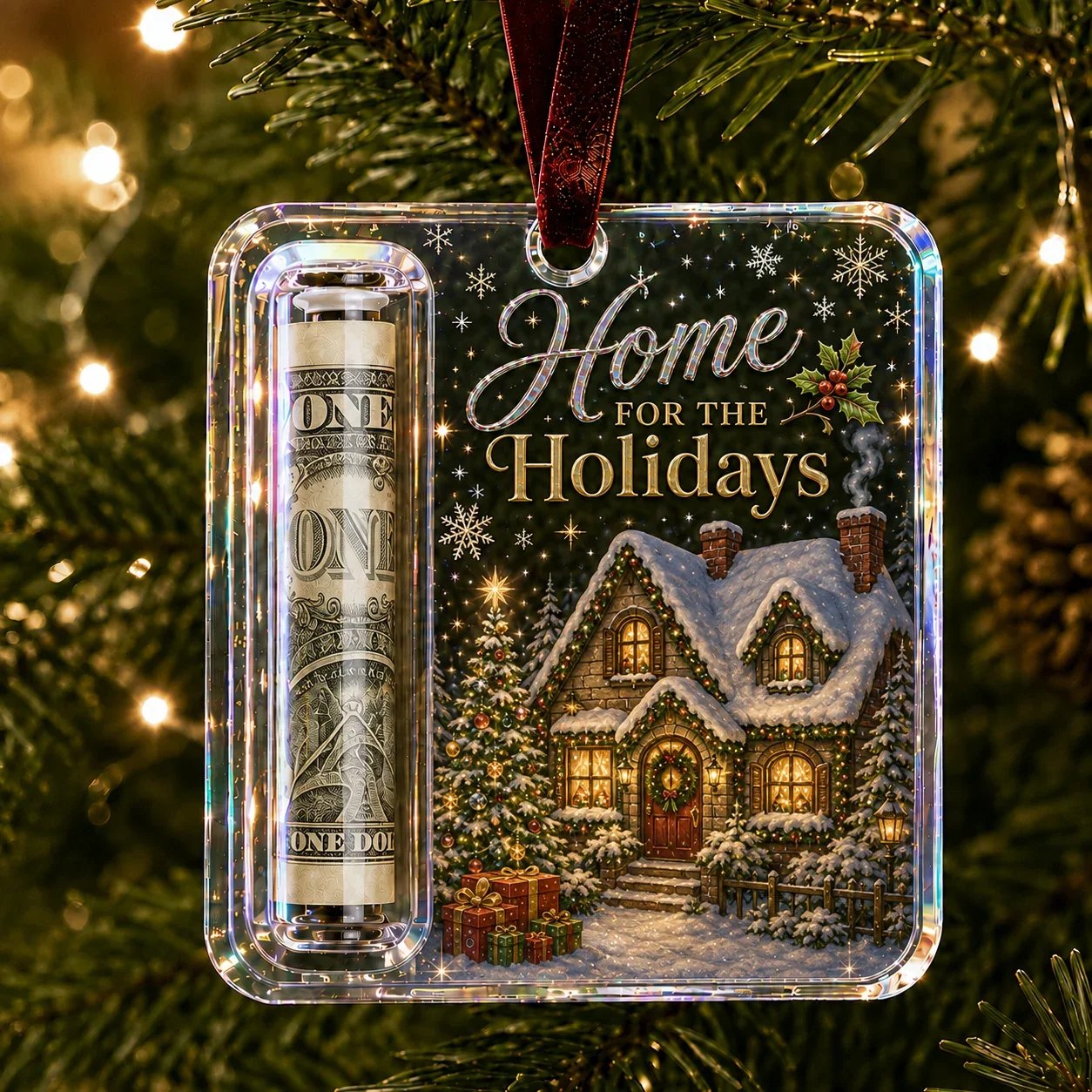 🔥LAST DAY 50% OFF🎄Christmas Cash Gift Ornament- Make Cash Feel Like A Real Christmas Gift💵