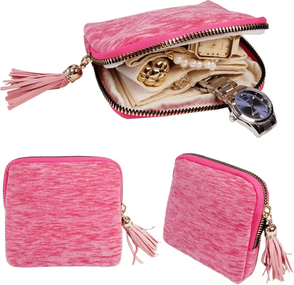 💖 Portable Jewelry Organizer | Zipper Pocket Travel Jewelry Storage Case 💎
