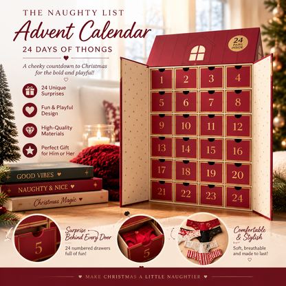 🎁The Naughty List 24 Days Of Thongs Advent Calendar🔥
