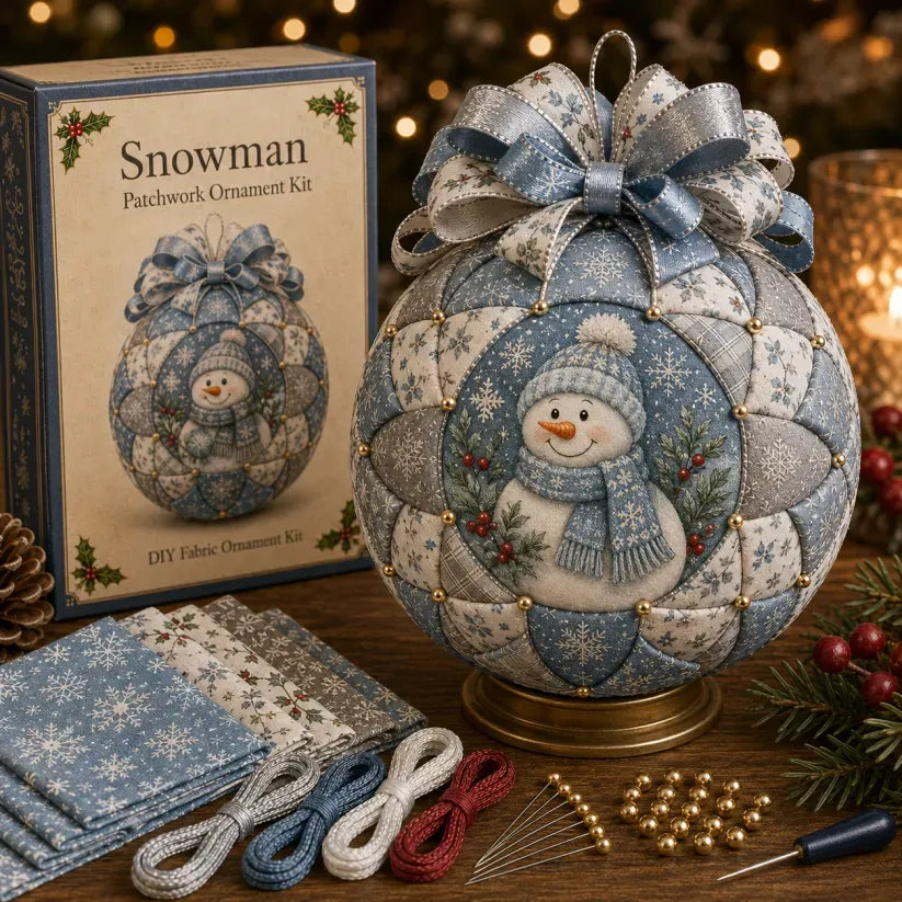 🎄Beginner-Friendly DIY Christmas Patchwork Ornament Kit Collection💕