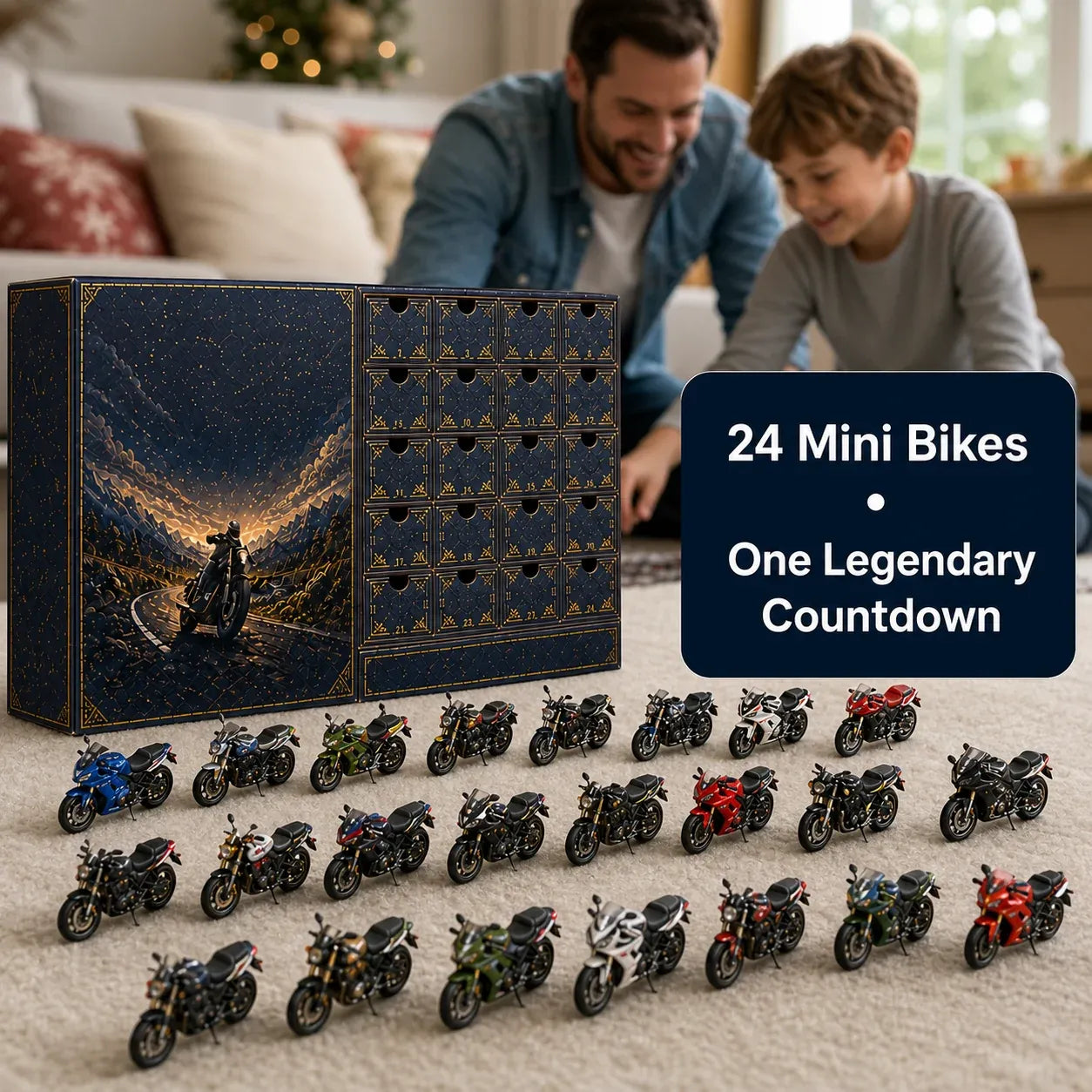 🔥🎁2026 Motorcycle Legends Advent Calendar – 24 Days, 24 Mini Motorcycles, 24 Legendary Rides
