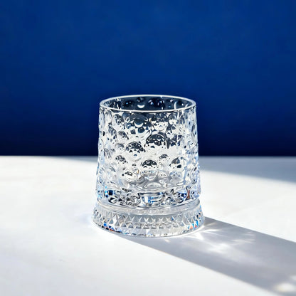 Luxury 360° Spinning Crystal Glass – Star-Cut Stress Relief Whiskey & Wine Glass