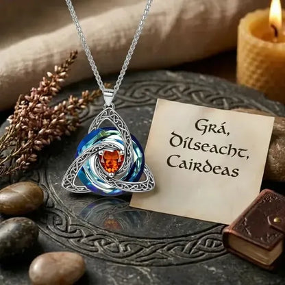 💎 Birthstone Celtic Knot Necklace for Women