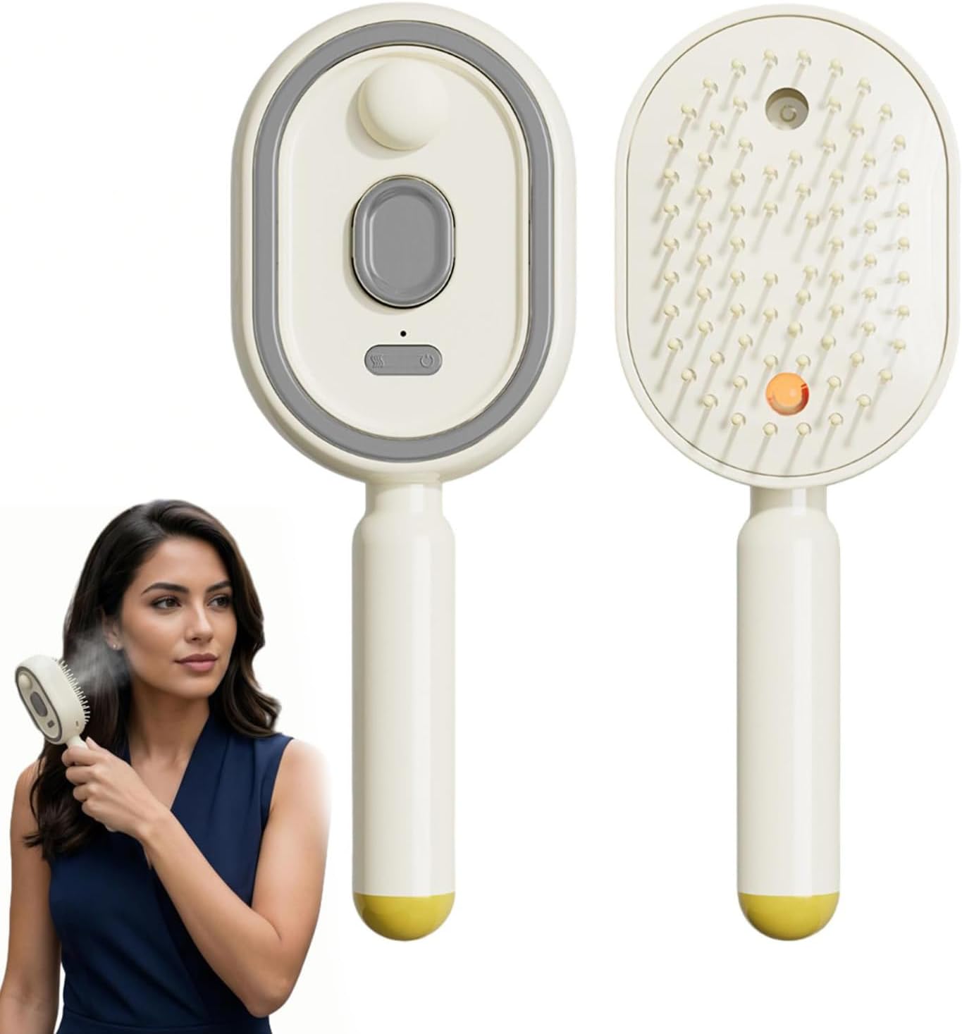 💆‍♀️3-in-1 Steam Massage Hair Brush -Smooth Hair • Reduce Frizz • Scalp Relaxation