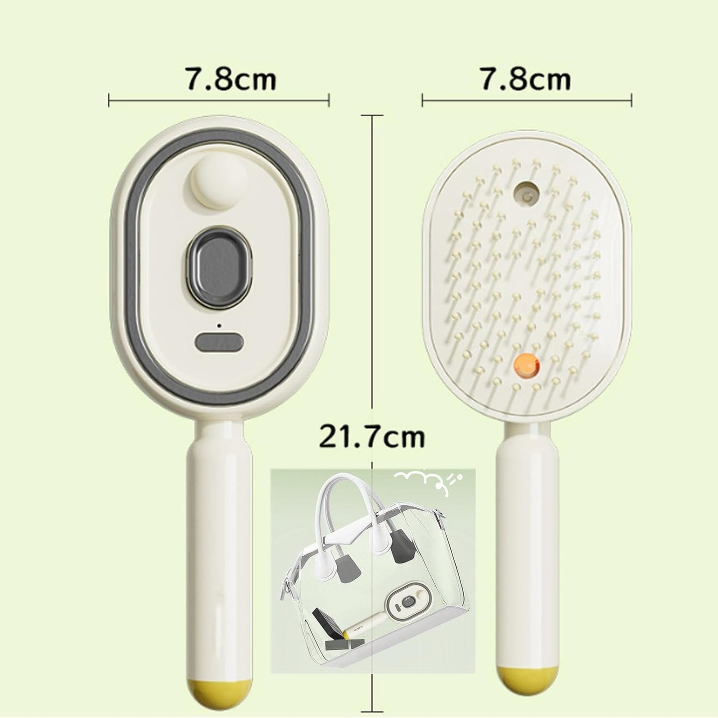 💆‍♀️3-in-1 Steam Massage Hair Brush -Smooth Hair • Reduce Frizz • Scalp Relaxation