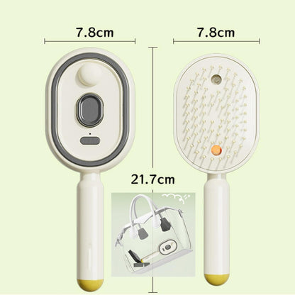 💆‍♀️3-in-1 Steam Massage Hair Brush -Smooth Hair • Reduce Frizz • Scalp Relaxation