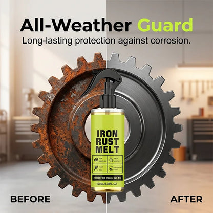🛠Factory direct sale, genuine 50% off!✨One-click remove old rust!Iron Rust Melt Spray