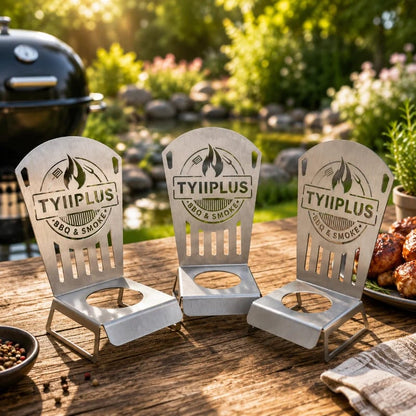 🍺🍗Beer Can Chicken Chair🔥 Heavy Duty 304 Stainless Steel BBQ Roaster Stand for 16oz Beer Cans
