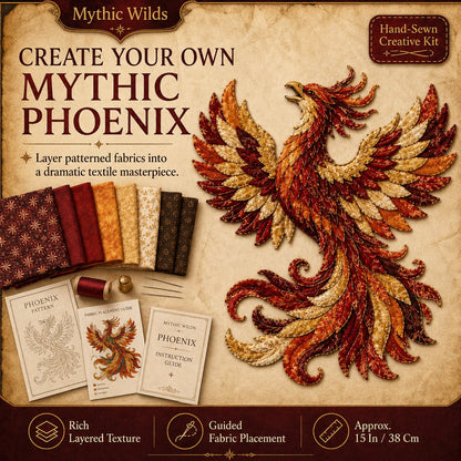 🌙 Beginner-Friendly Mythic Wilds DIY Patchwork Art Kit – Complete Sewing Craft Set 💕