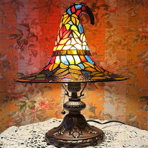 🔥Limited Exclusive 50% OFF♠️Witch Hat Stained Glass Style Night Light🎁
