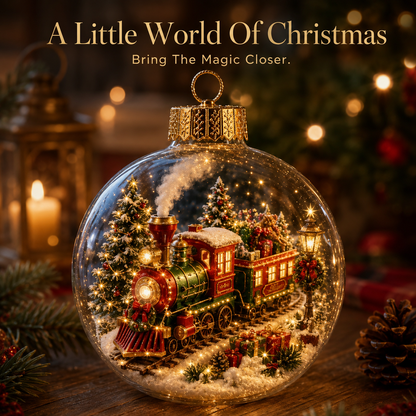🎄 3D Miniature Christmas Globe Hanging Ornaments – 8 Collectible Scenes ✨