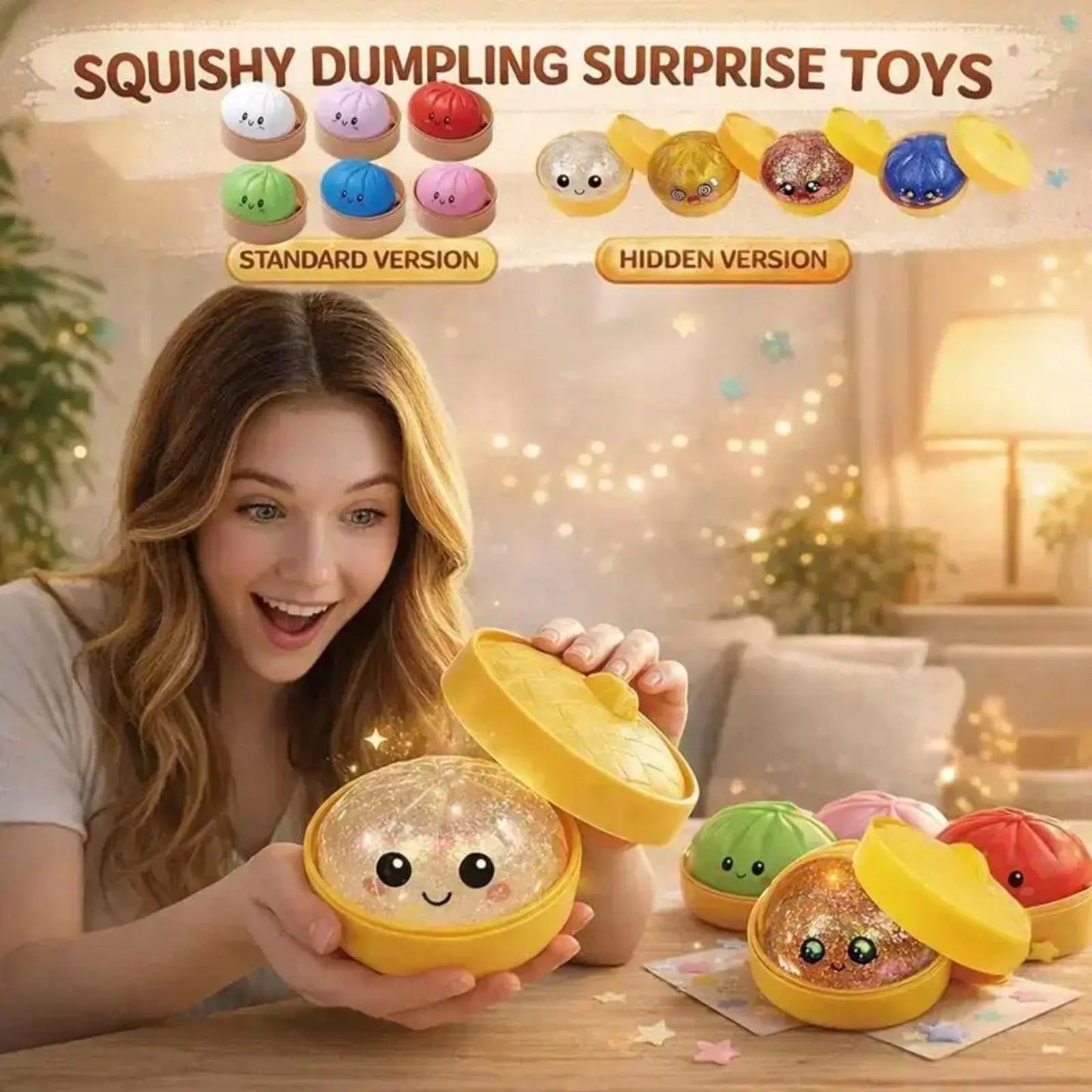😋12PCS Cute Big Bun Squishy Toys – Super Soft Stress Relief Fidget Set 🍞✨