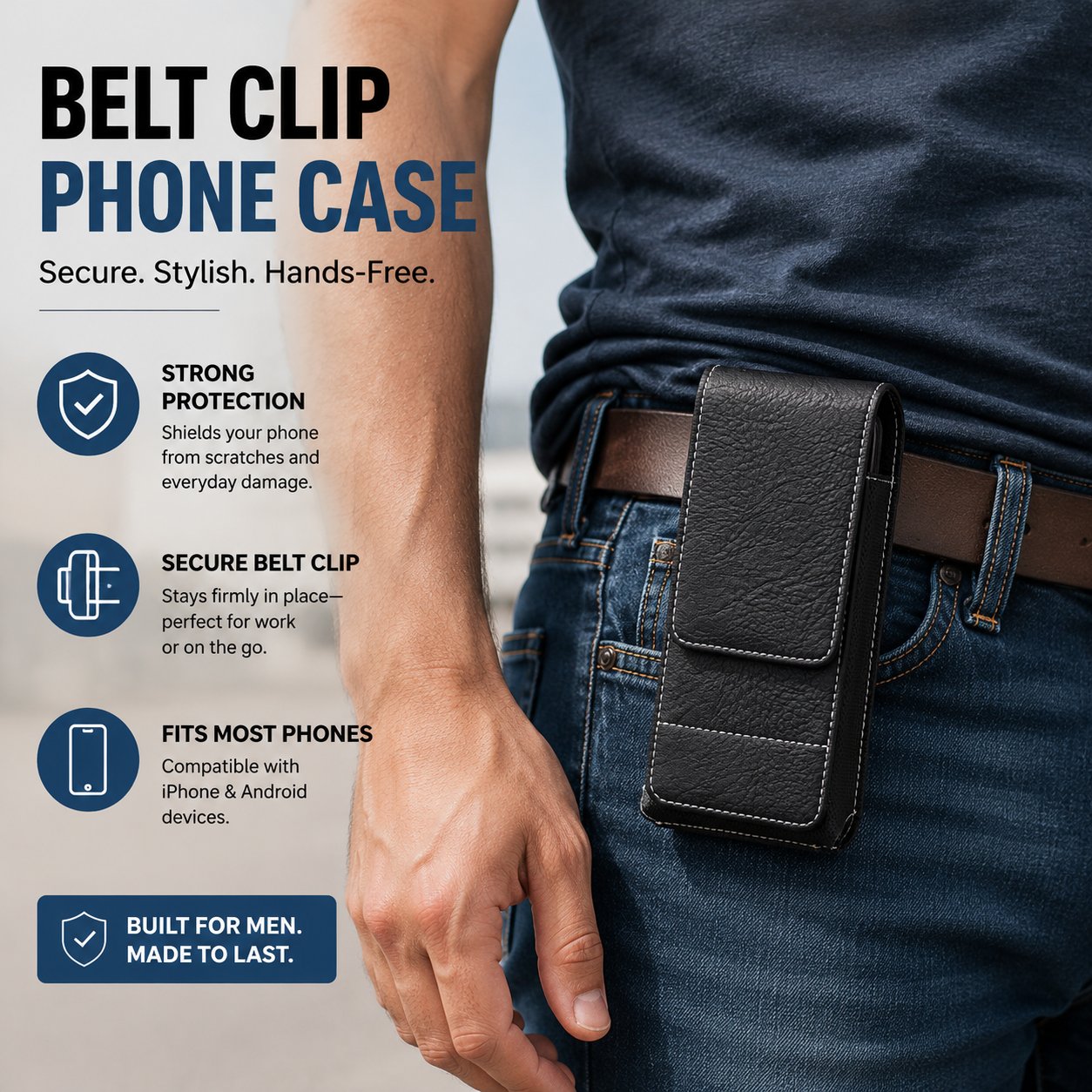 📱 Hands-Free Waist Phone Pouch – Secure Belt Case For Travel & Outdoors