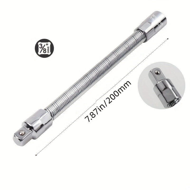 1/2 Inch 35cm Multifunctional Socket Wrench Set - 3 Bendable Shafts