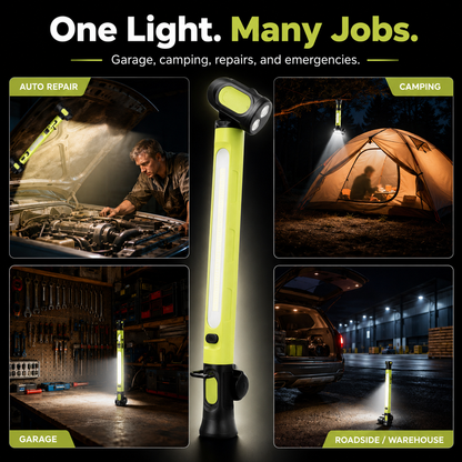 🔥🌟🔦Multifunctional magnetic rechargeable work light💡 Ideal for Mechanic, Car Repair & Garage Use