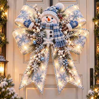 🎀 Giant Light-Up Christmas Bows – Magical Holiday Door Hangers in 6 Styles 🎄✨