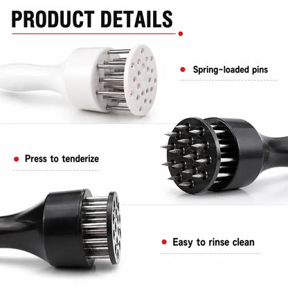 🥩✨ Stainless Steel Meat Tenderizer – 🔥Makes Meat More Tender and Juicy 🔪🍖