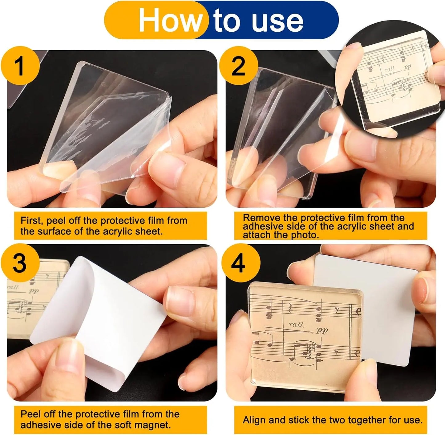 ☀️📸 2"×2" Clear Acrylic Magnetic Photo Frames – DIY Fridge Magnets for Summer Memories 🧲✨