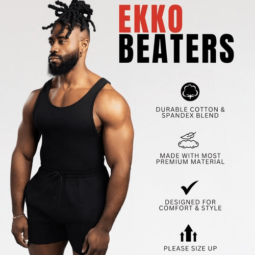 🏆#1 Bestselling🏆EKKO BEATERS Cotton Spandex Sleeveless Vest - Fitness suit