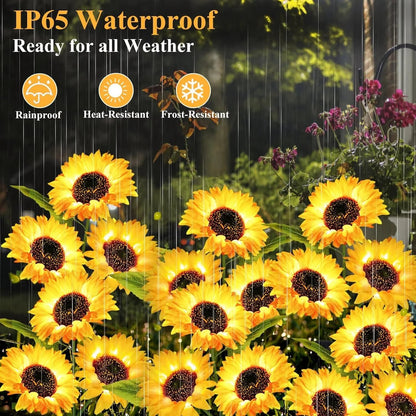 2026 UPGRADED Solar Sunflowers – Hyper-Realistic Petals, Stunning Shadow Projections & Dusk-to-Dawn Garden Magic 🌻