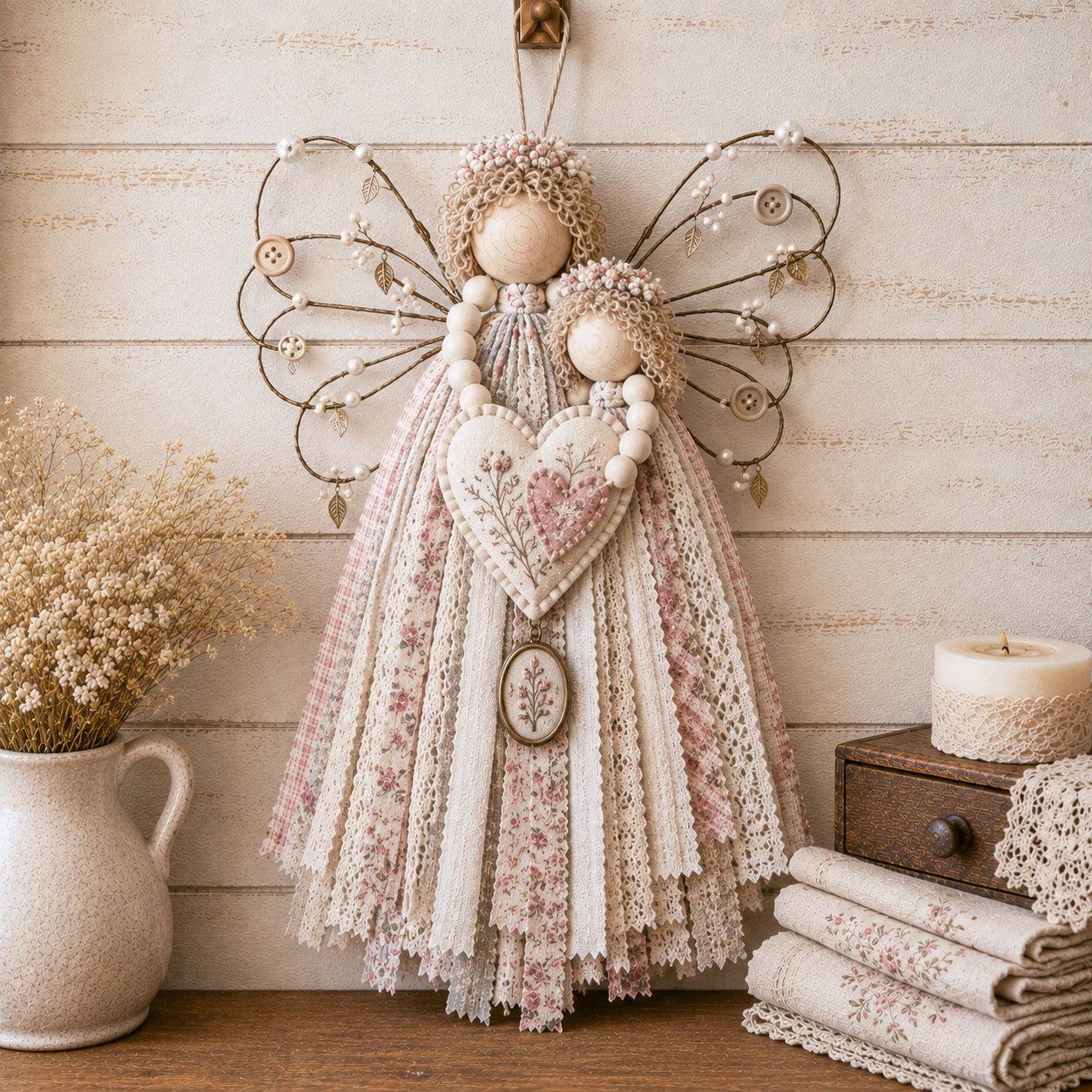 🪽 Angel Fabric Hanging DIY Kit – Create a Beautiful Handmade Angel Decoration
