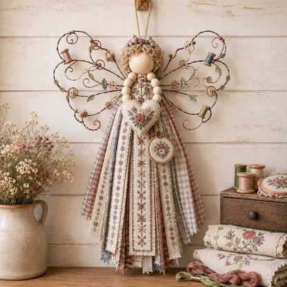 🪽 Angel Fabric Hanging DIY Kit – Create a Beautiful Handmade Angel Decoration