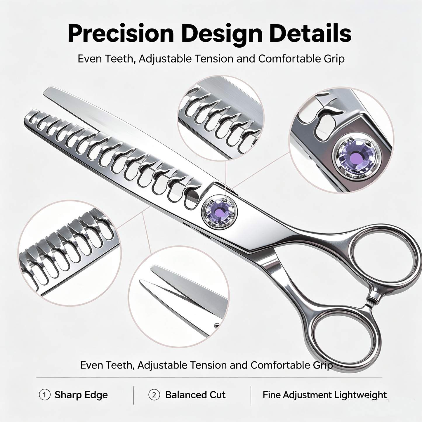 ✂️✨Professional Hair Texturizing Thinning Scissors – Stainless Steel Hair Shears💇‍♂️🔥