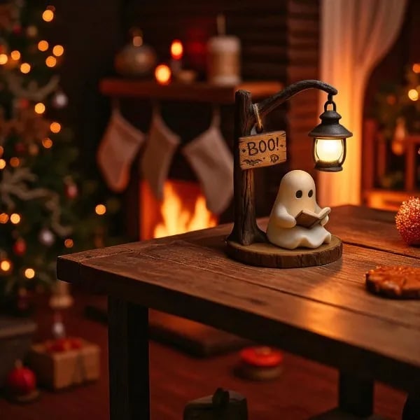 🔥Last Day Promotion 50% OFF - 👻📖Cute Ghost Reading Lantern - BOO!(✨Same as in the video)