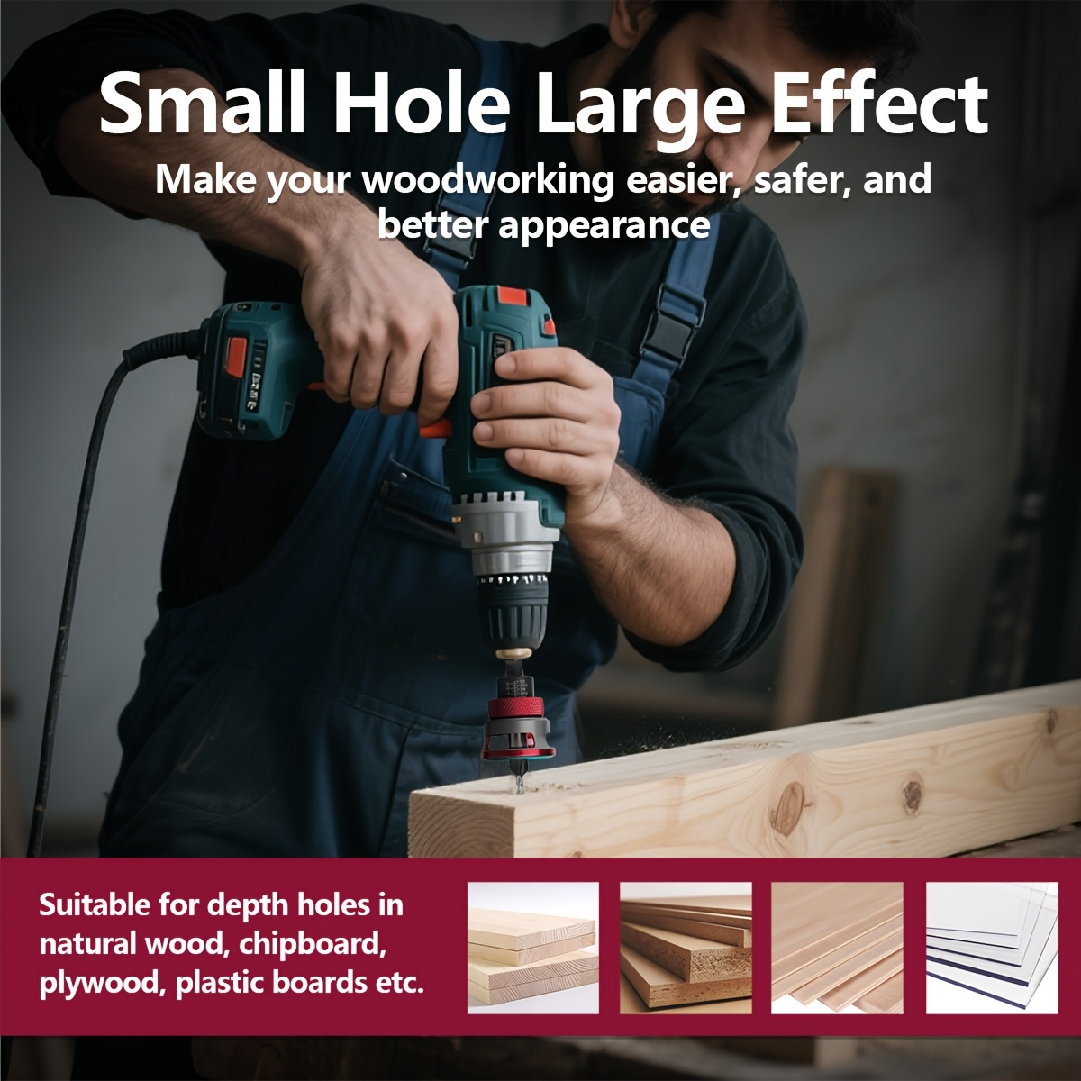🔧 Countersink Drill Bit Set – Precise Depth Control, No Scratch Damage