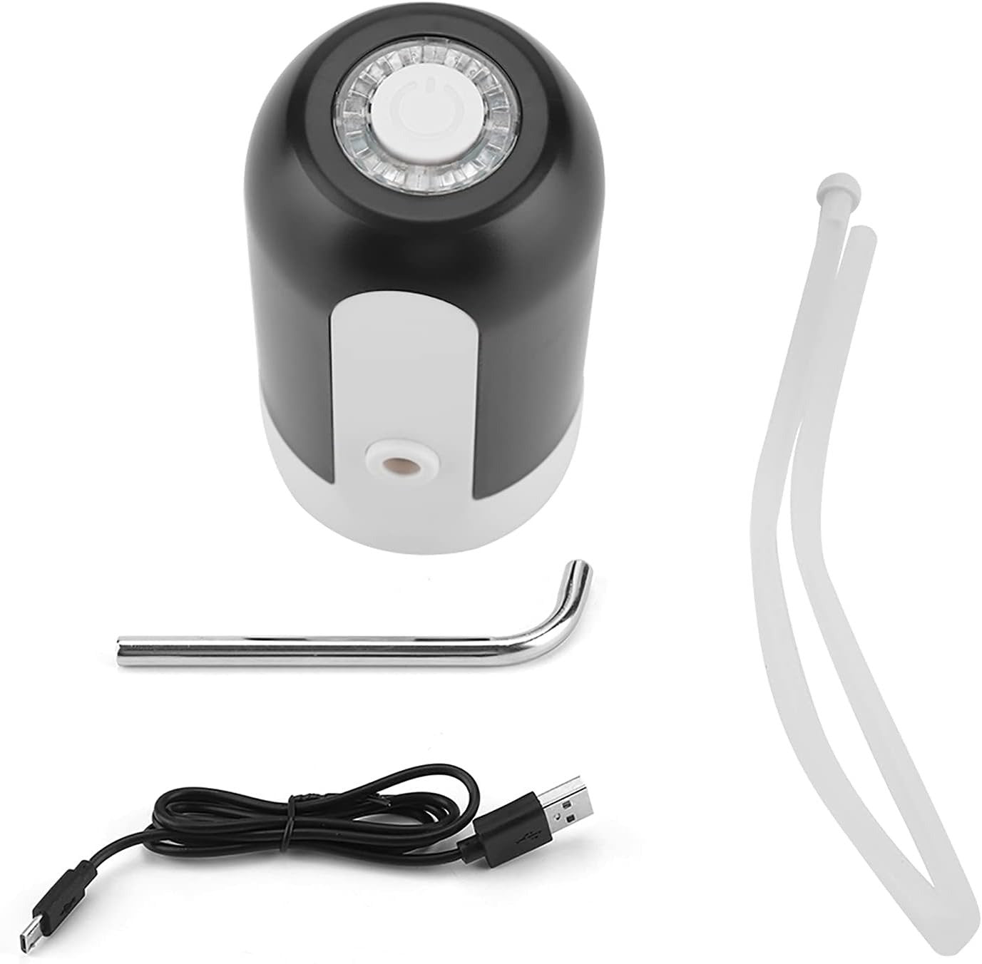 Portable 5 Gallon Water Bottle Pump – USB Rechargeable Electric Water Dispenser with LED Light