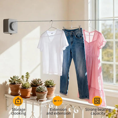 ✨Retractable Stainless Steel Clothesline – Dry More, Save Space