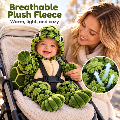 Little Turtle Plush 3D Shell Baby Onesie 🐢