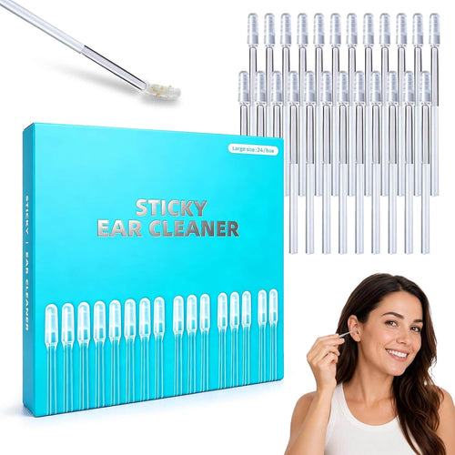 👂 24-Pack Sticky Ear Cleaner Swabs – Disposable Outer Ear Wax Cleaning Tool
